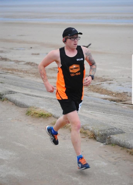 Olly putting the pace on in the Seaside 5k