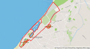 Map of the Southport Half Marathon